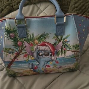 Blue Stitch Christmas Handbag